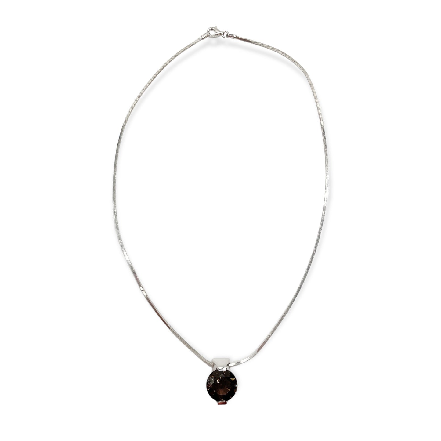 Collana Donna Quarzo Fumè in Argento - CA010683