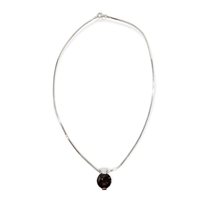 Collana Donna Quarzo Fumè in Argento - CA010683