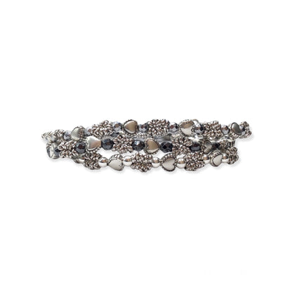 Bracciale con Perline, Anellini e Cuoricini Ex Voto - SPBR611 -