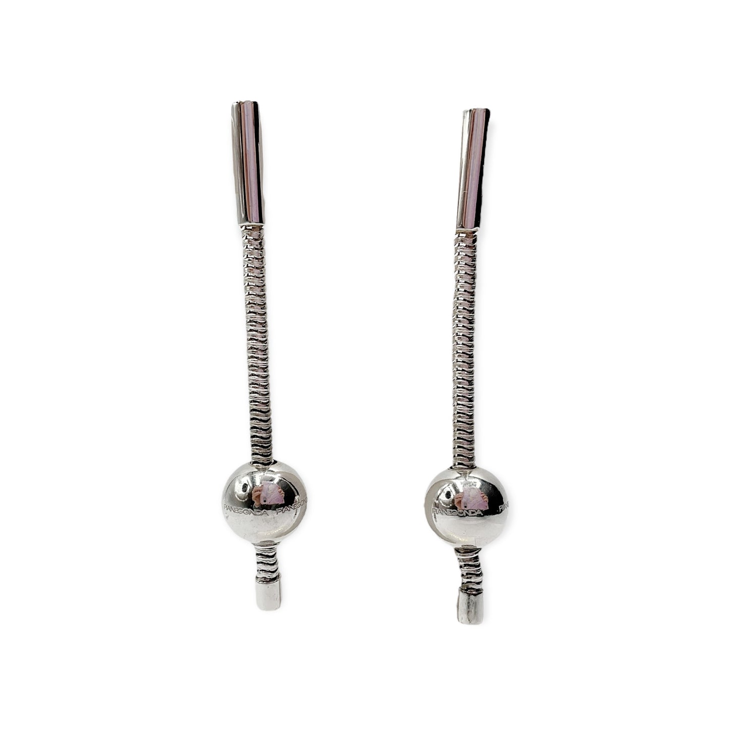 Orecchini Donna Pendenti Pallina in Argento - OA010513