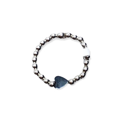 Anello Spadarella Cuore Ematite - SPAN04