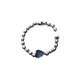 Anello Spadarella Cuore Ematite - SPAN04
