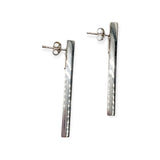 Orecchini Donna Barretta Lunga con Brillante in Argento - O0222