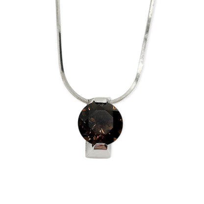 Collana Donna Quarzo Fumè in Argento - CA010683