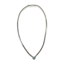 Collana Donna Centrale Topazio Azzurro in Argento - CA010937