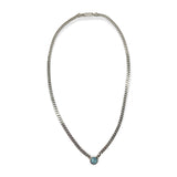 Collana Donna Centrale Topazio Azzurro in Argento - CA010937