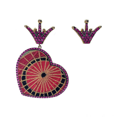 Orecchini Cuore Must Grande Rosso o Bianco - Lebole