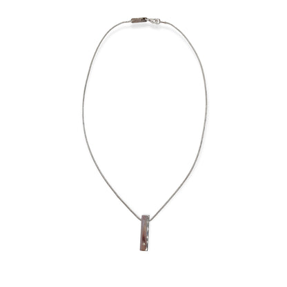 Collana Donna Barretta con Brillante in Argento - CA010647