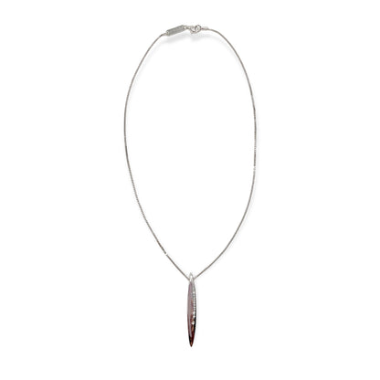 Collana Donna Barretta con Brillante in Argento - CA010647