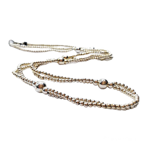Collana Spadarella Doppia Argento e Ematite - SPGR572