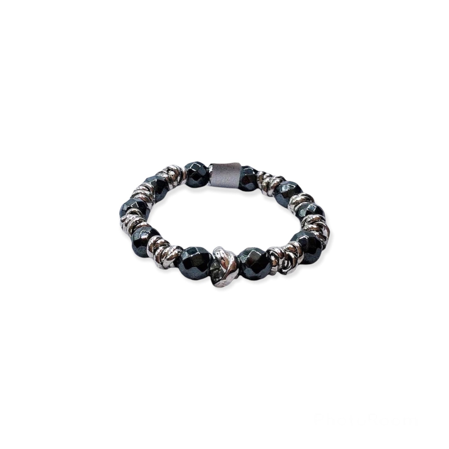 Anello Spadarella Elastico Ematite - SPAN47