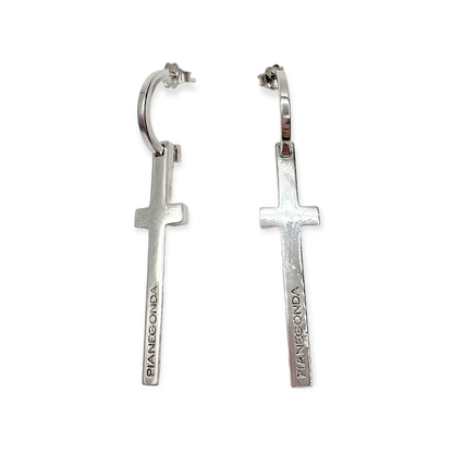 Orecchini Donna Croce in Argento - OA010235