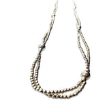 Collana Spadarella Doppia Argento e Ematite - SPGR572