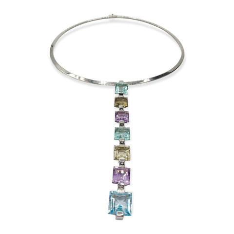 Girocollo Rigido Donna Pietre in Argento - CA010608