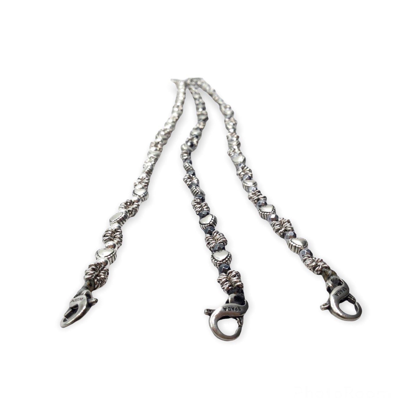 Bracciale con Perline, Anellini e Cuoricini Ex Voto - SPBR611 -