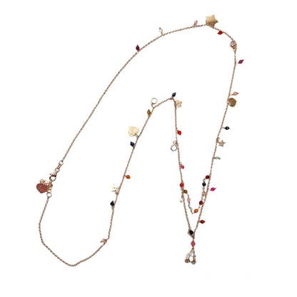 Collana Lunga con Pietre Colorate e Carrozza Mini - Le Favole