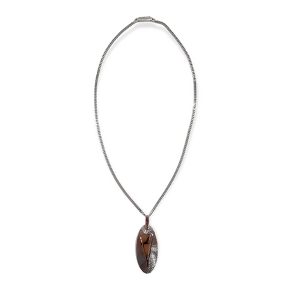 Collana Donna Ovale con Cuore in Argento - CA010837