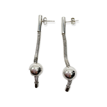 Orecchini Donna Pendenti Pallina in Argento - OA010513