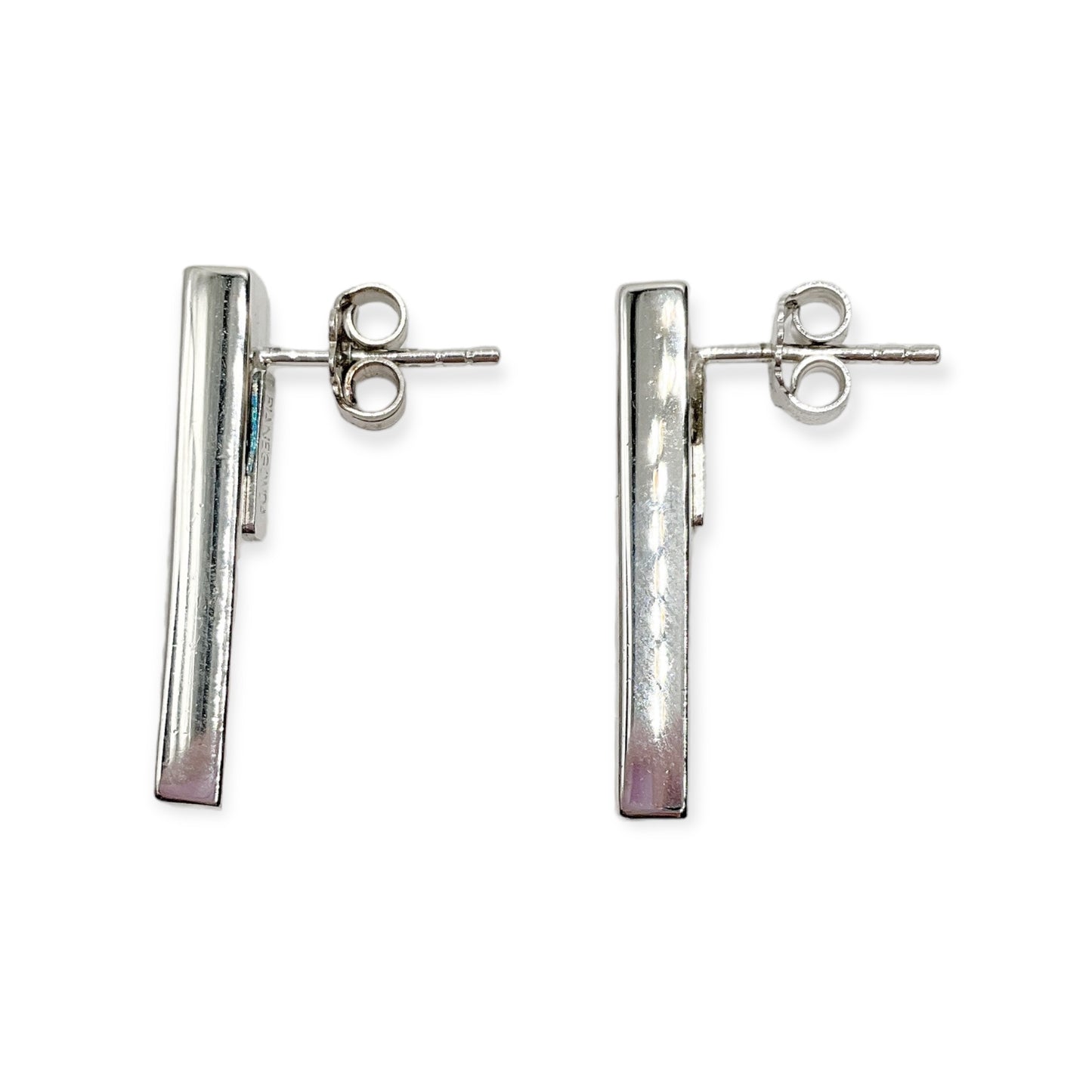 Orecchini Donna Barretta con Brillante in Argento - O0231