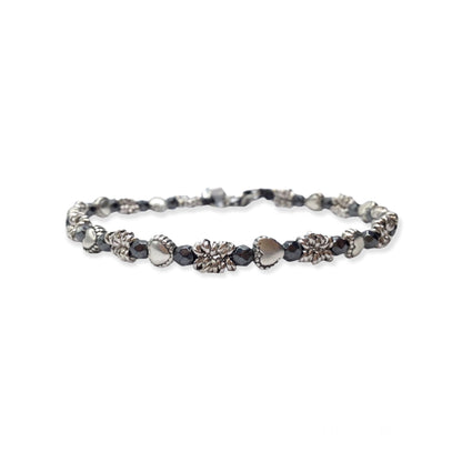 Bracciale con Perline, Anellini e Cuoricini Ex Voto - SPBR611 -