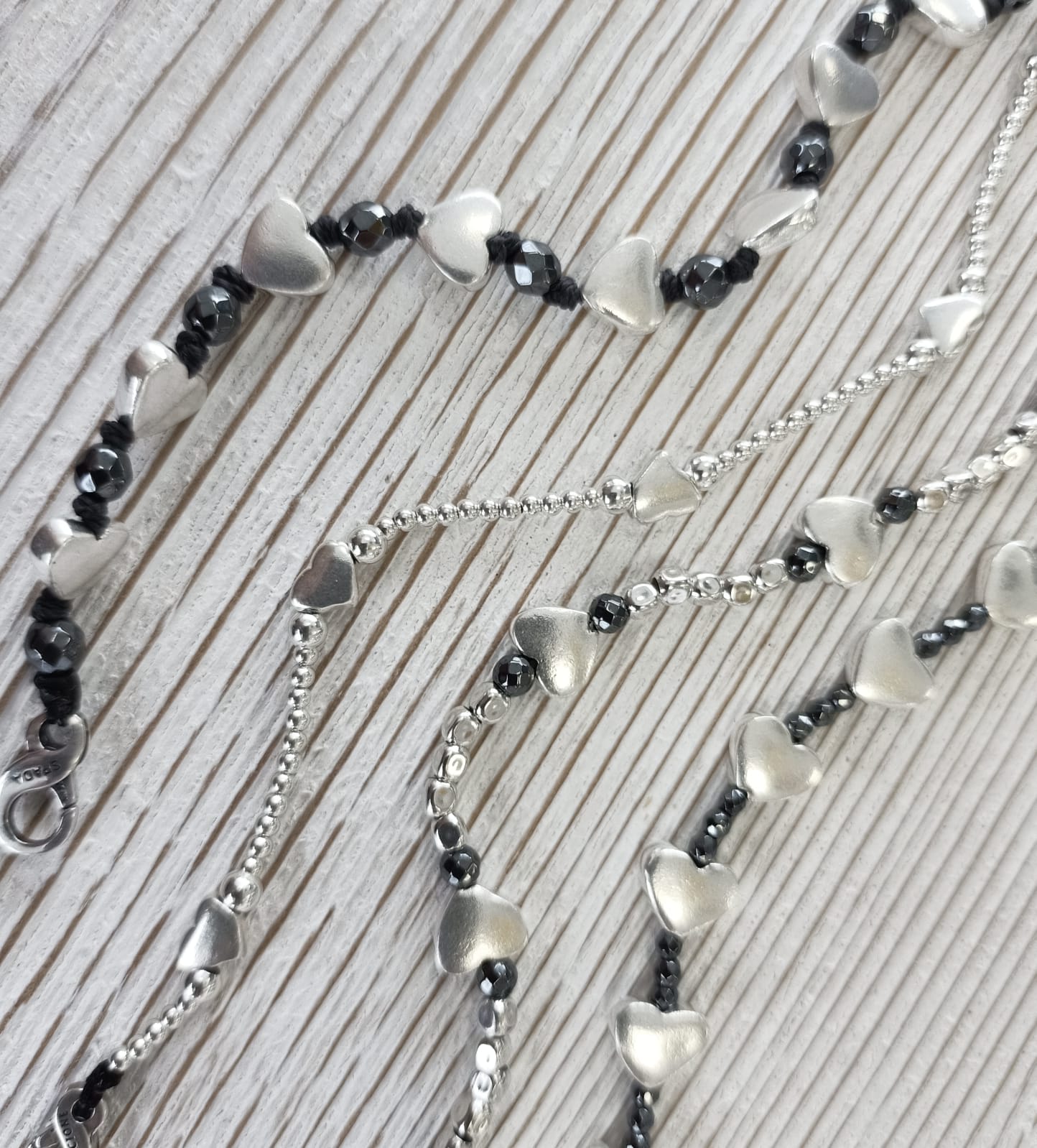 Bracciale Spadarella Cuore e Ematite - SPBR567 -