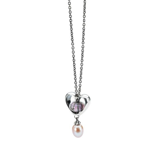 Collana d'Argento con Perla Rosa Trollbeads - TAGFA-00050