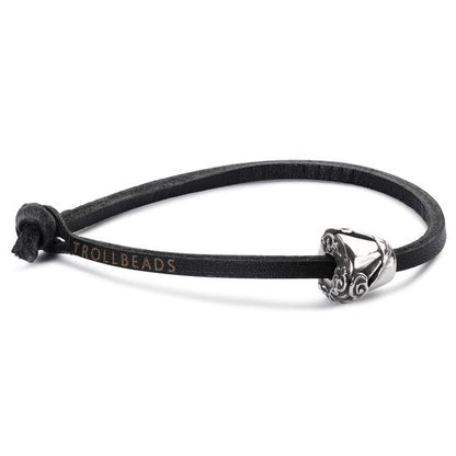 Bracciale di Pelle, Nero Trollbeads - TLEBR-00056
