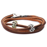 Bracciale Cuoio Marrone Scuro/Chiaro RITIRATO Trollbeads - TLEBR-00034