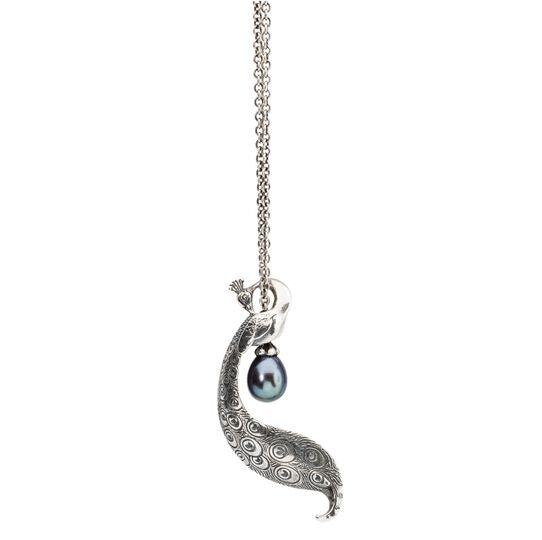 Collana d'Argento con Perla Pavone Trollbeads - TAGFA-00058